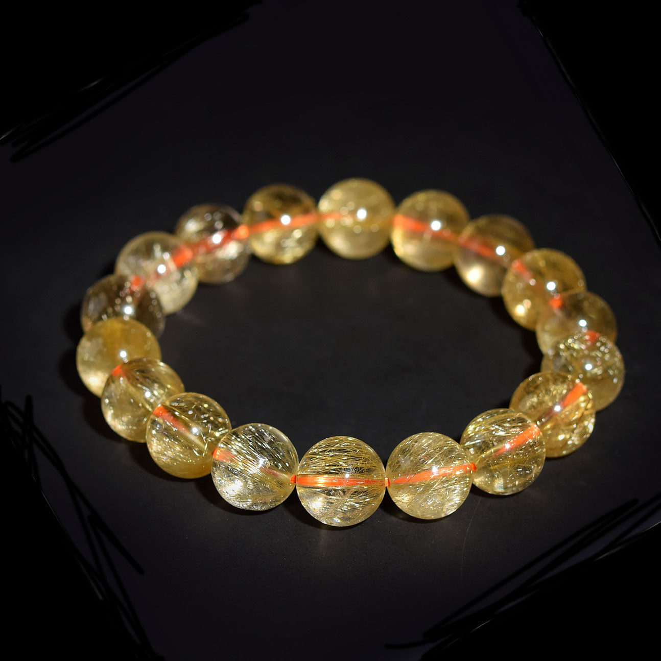 Elegant Golden Hair Rutilated Quartz Bracelet