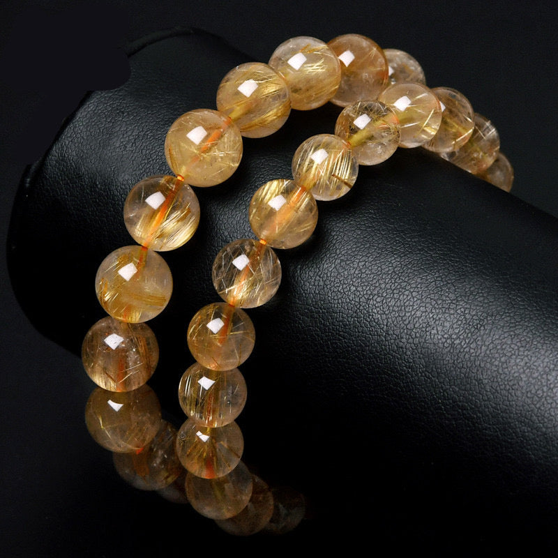 Elegant Golden Hair Rutilated Quartz Bracelet